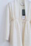 Swayingknit fluffy hair feathers long jacket SW22AW1T101 White
